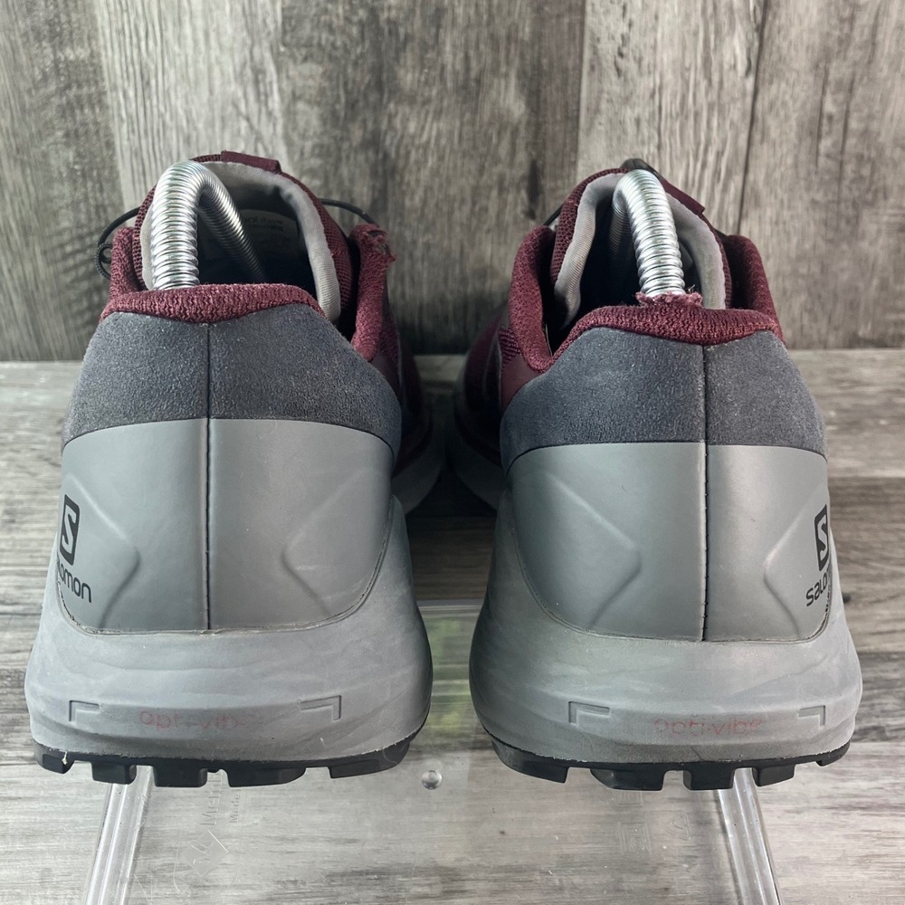 Salomon Sense Ride 4 Trail Running Shoes Burgundy Grey Womens 9 413053 - Picture 4 of 9